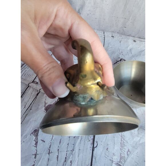 Vintage Brass Pewter Elephant Trinket Box Boho Decor - Picture 8 of 10